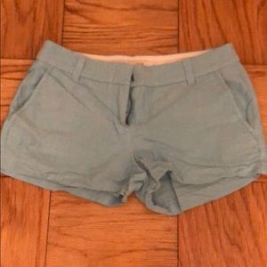 J Crew blue linen shorts